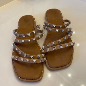 Nicole Miller studded sandals